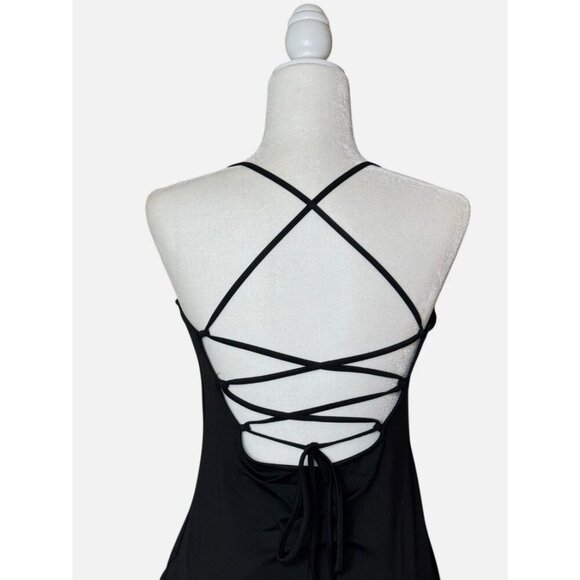 Inspire Chic Womens Spaghetti Strap Sleeveless Split Bodycon Cocktail Dress S - Picture 6 of 6